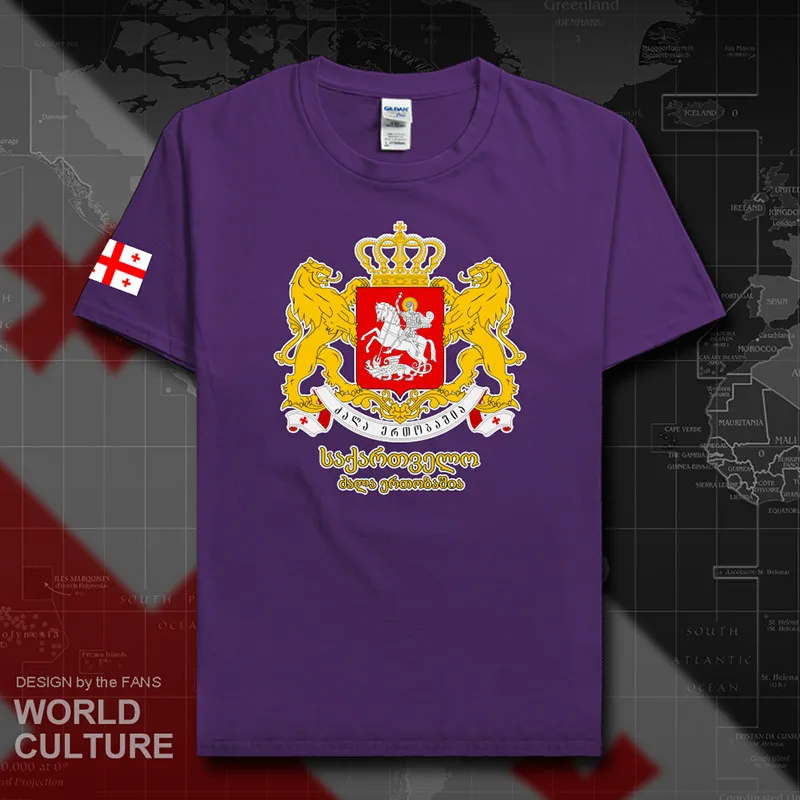 T01purple Джорджия Мужская футболка Мода новая Джерси Национальная команда хлопок футболка одежда Футболки страна Повседневная Гео грузинская Лето 20 - Цвет: T01purple