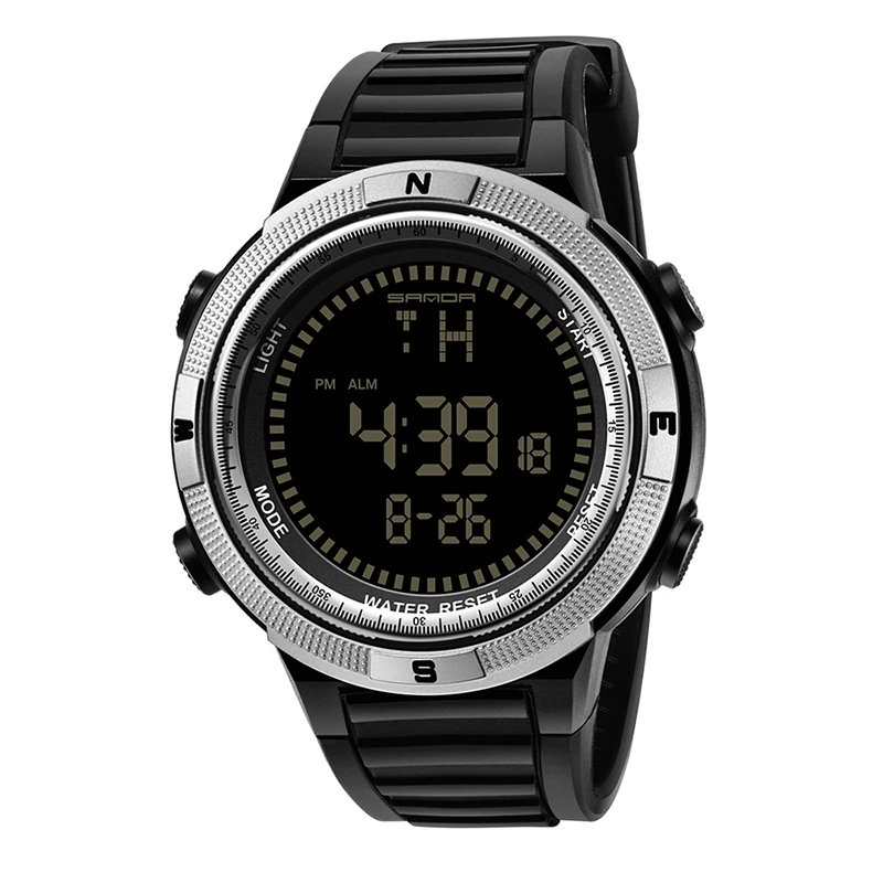 

Sanda Brand 360 Electronic Alarm Date Day Led Clock Military Plastic Waterproof Digital Men Sports Watches relogio masculino