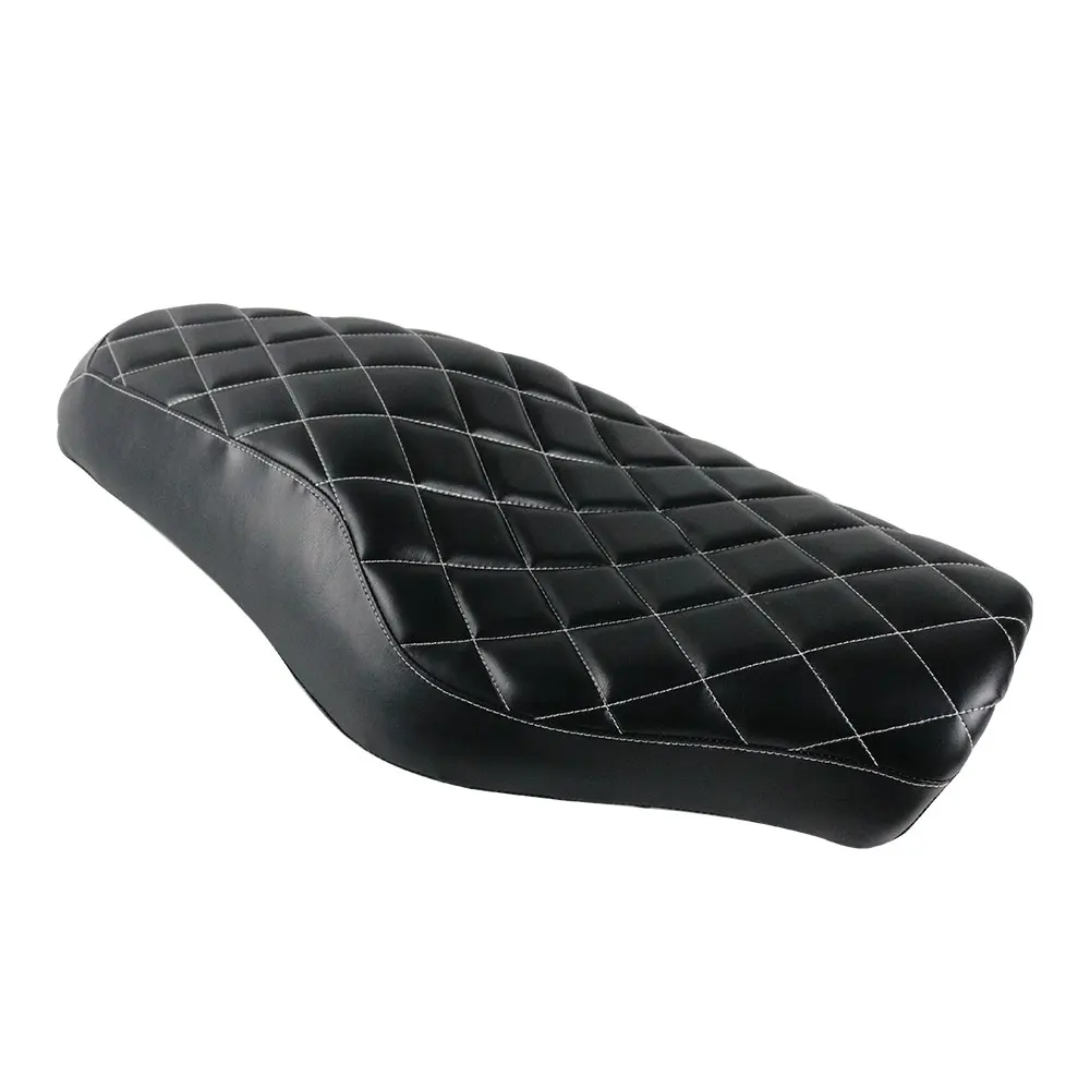 Мотоцикл черный кожаный Драйвер + пассажирский два сиденья Подушка для скамьи