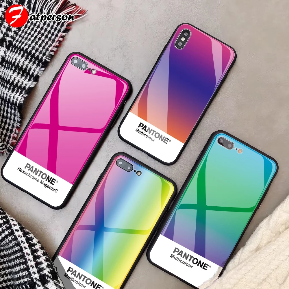Чехол для телефона из закаленного стекла DIY Pantone iPhone 8 7X6 6S Plus на заказ 11 Pro XS MAX XR 5 5S SE