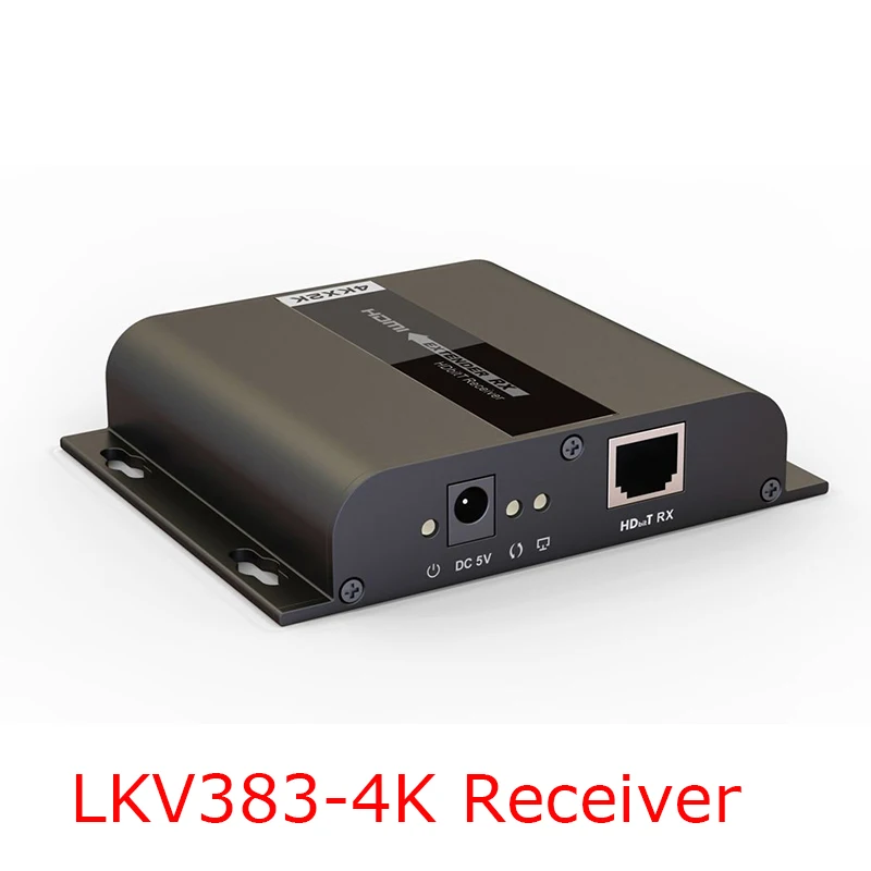 Только приемник! LKV383 4K до 120 м * 2K HDbitT HDMI удлинитель LAN репитер через CAT5/5e/6 с ИК