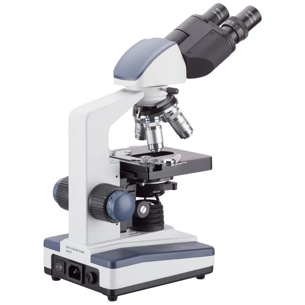 AmScope 40X-2500X LED Lab Binocular Compound Microscope with 3D-Stage | Инструменты