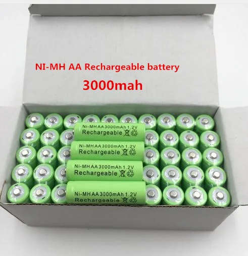 Бесплатная доставка Новинка AA 3000 mAh аккумуляторная батарея АА Ni MH 1 2 V