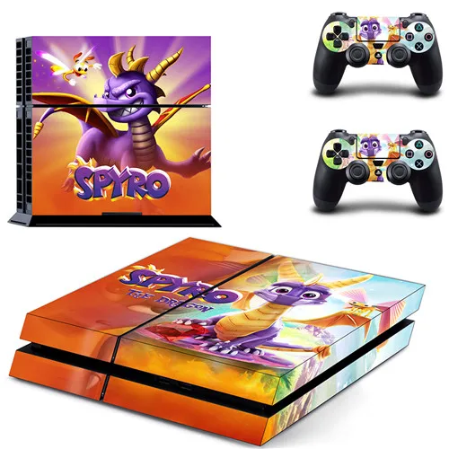 GYTM2246 Игра Spyro Дракон PS4 Кожа Наклейка виниловая для sony Playstation 4 консоль и 2 контроллера PS4 Кожа Наклейка - Цвет: GYTM2246
