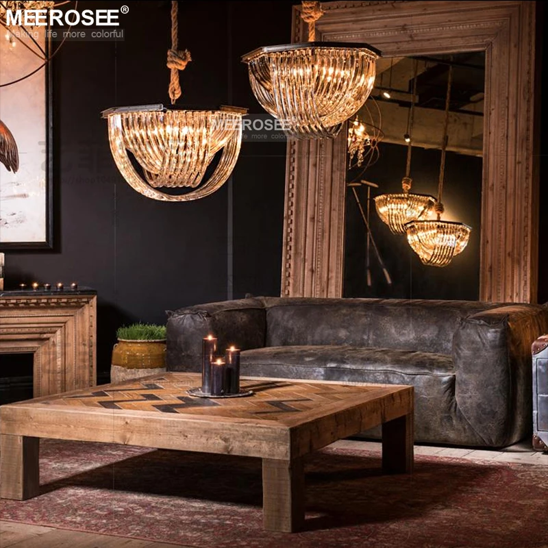 Винтажный светильник для люстры подвесной с кристаллами ресторана фойе