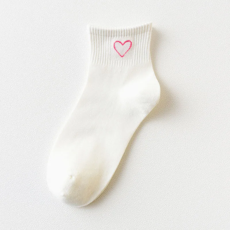 

[WPLOIKJD]College Style Students Art Love Will Change Color Cute Socks Creative Lovely Funny Socks Women White Calcetines
