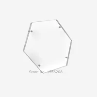 diy 33mm acrylic clear magnetic photo frame hexagon picture frame advertising card hold home decor birthday gift