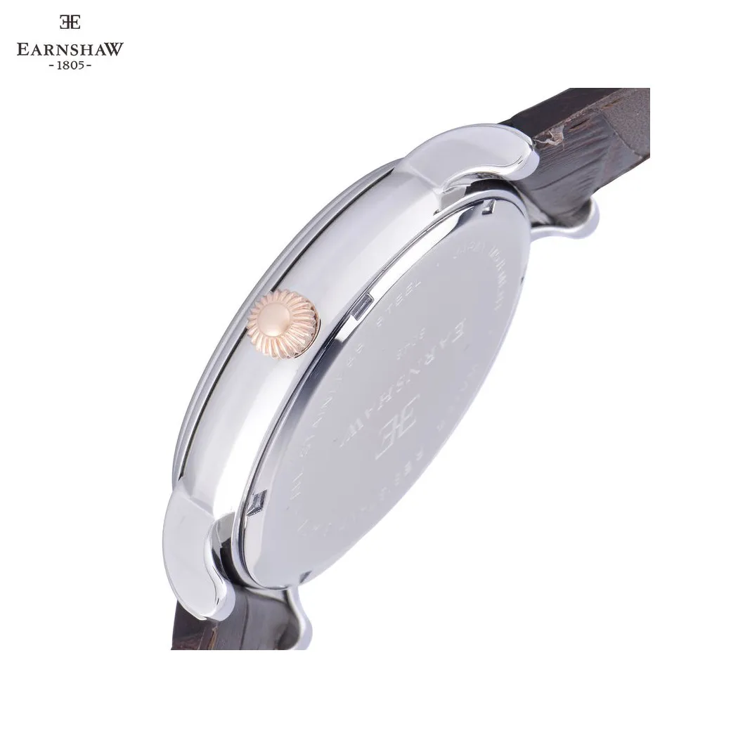 Наручные часы Earnshaw ES-8048-02 мужские кварцевые на кожаном ремешке