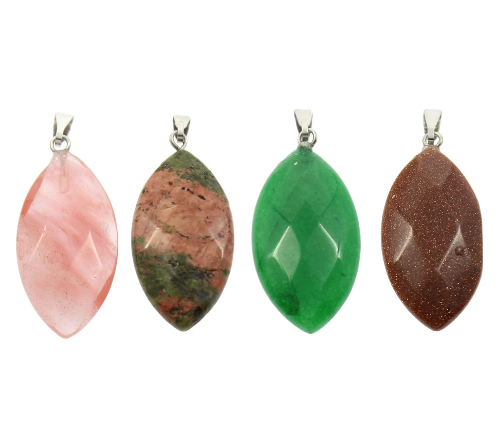 YYW новый морской опал кварц камень подвеска граненый конский глаз шарм сделай сам