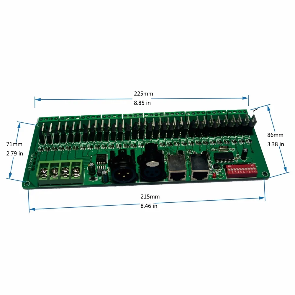 При создании PCBA 30 каналов DMX декодер PWM DMX512 60A диммер драйвер Светодиодные ленты