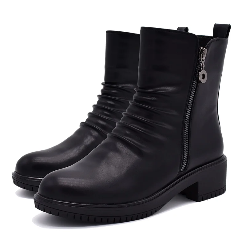 

WETKISS 2018 New Model Women Ankle Boot Lady Casual Footwear High Quality Chunky Heels Shoes Autumn Winter Platform Booties