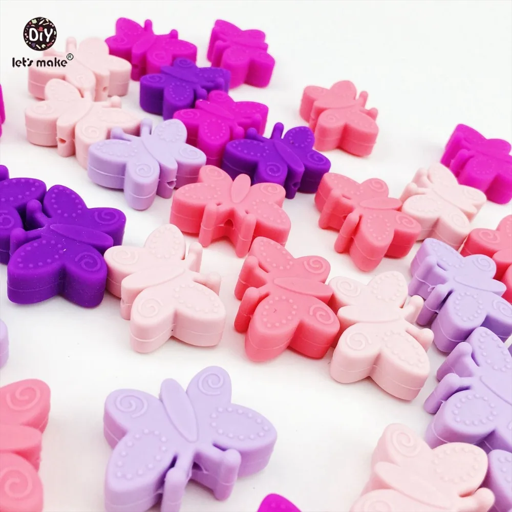 Let's Make-Cuentas peque&ntilde;as de silicona para dentici&oacute;n, cuentas de 3cm, sin BPA, para mordedor de beb&eacute;, 10 unidades-5