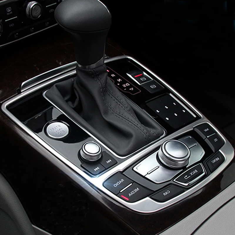 Автомобильный-Стайлинг для Audi A6 C7 A7 2012- высококачественная нержавеющая сталь панель переключения передач декоративная рамка Декоративные наклейки