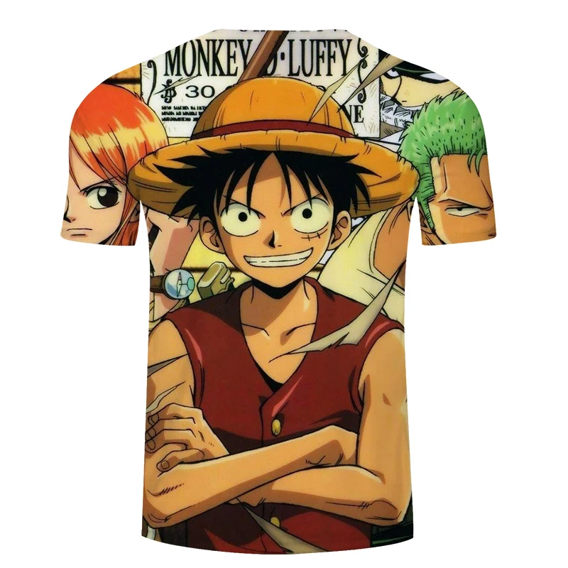 Аниме One Piece D. Футболка Luffy с 3D принтом из мультфильма забавная Новинка 2019 летняя