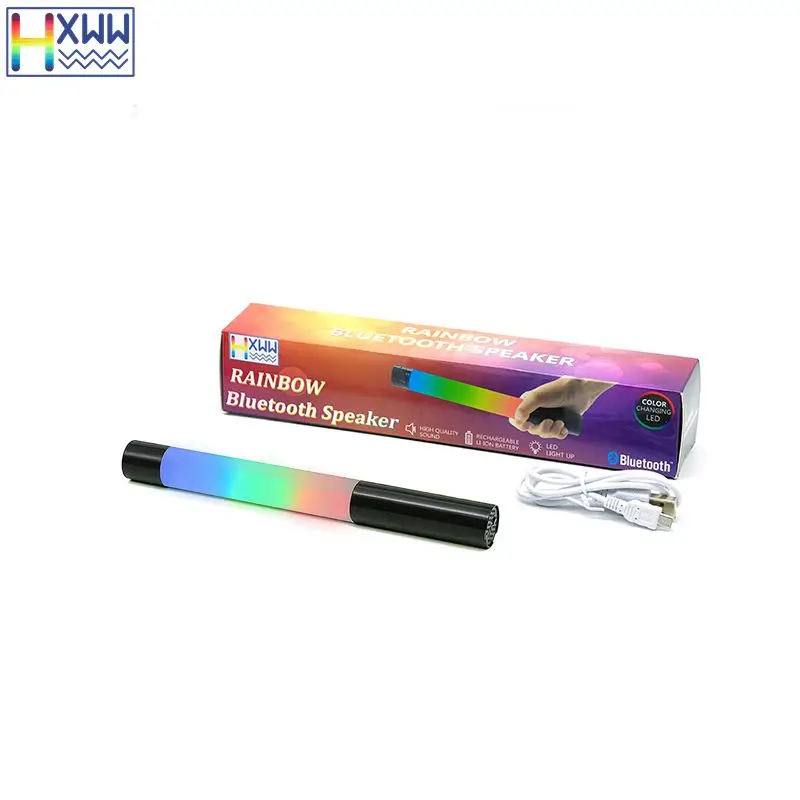 HXWW Wholesale Fashion Portable Festival Stick with glow LED light soundbar bt wireless Speaker |