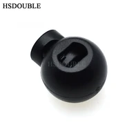 10pcspack cord lock round ball toggle stopper plastic size17mm14 5mm12mm toggle clip black