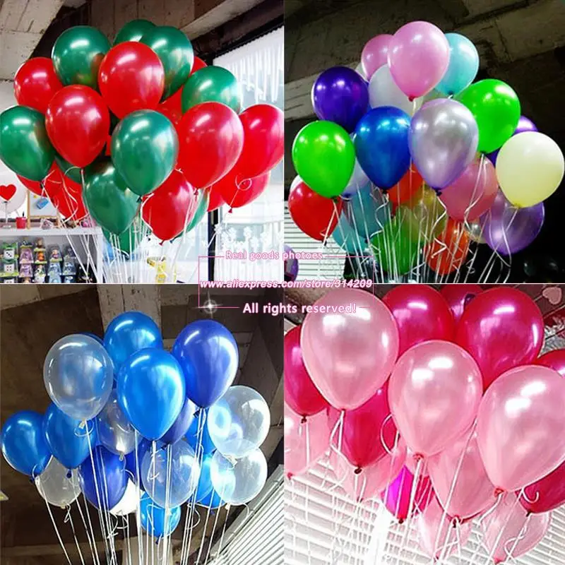 50pcs/lot 10inch White Latex Balloon Air Balls Inflatable Wedding Party Decoration Birthday Kid Float Balloons Kids Toys | Дом и сад