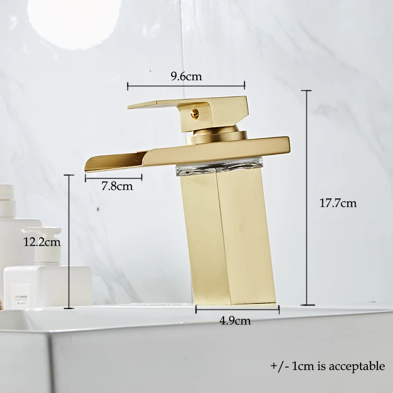Matte black led faucet waterfall pure basin tap hot and cold mixer luxury eu style | Обустройство дома