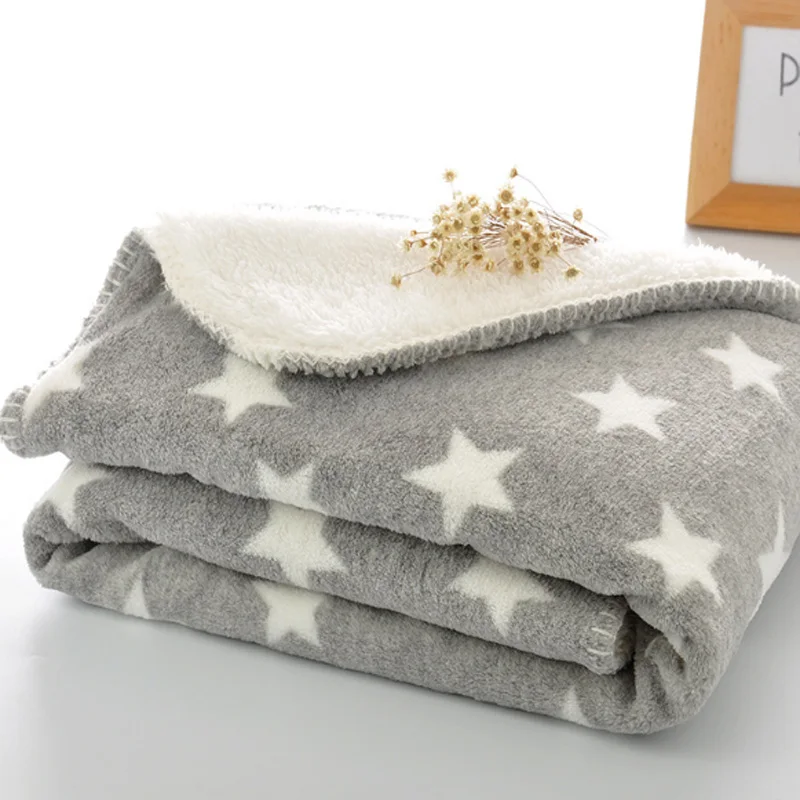Мягкое детское одеяло тепловое Коралловое флисовое новорожденное Пеленальное