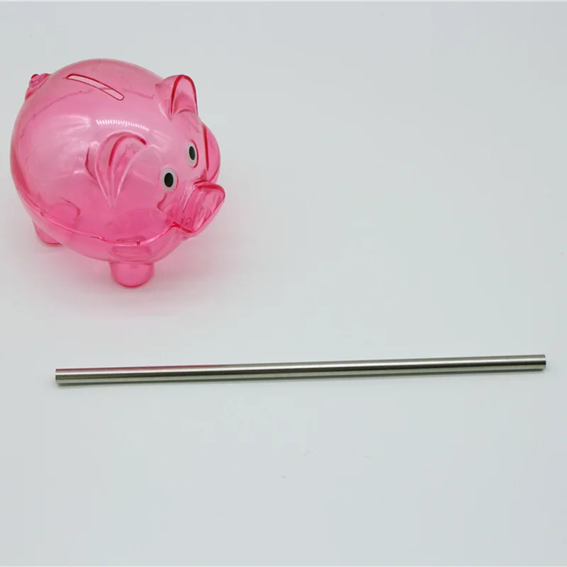 Ультра длинные 4 шт соломы Многоразовые металлические соломинки с чистящей