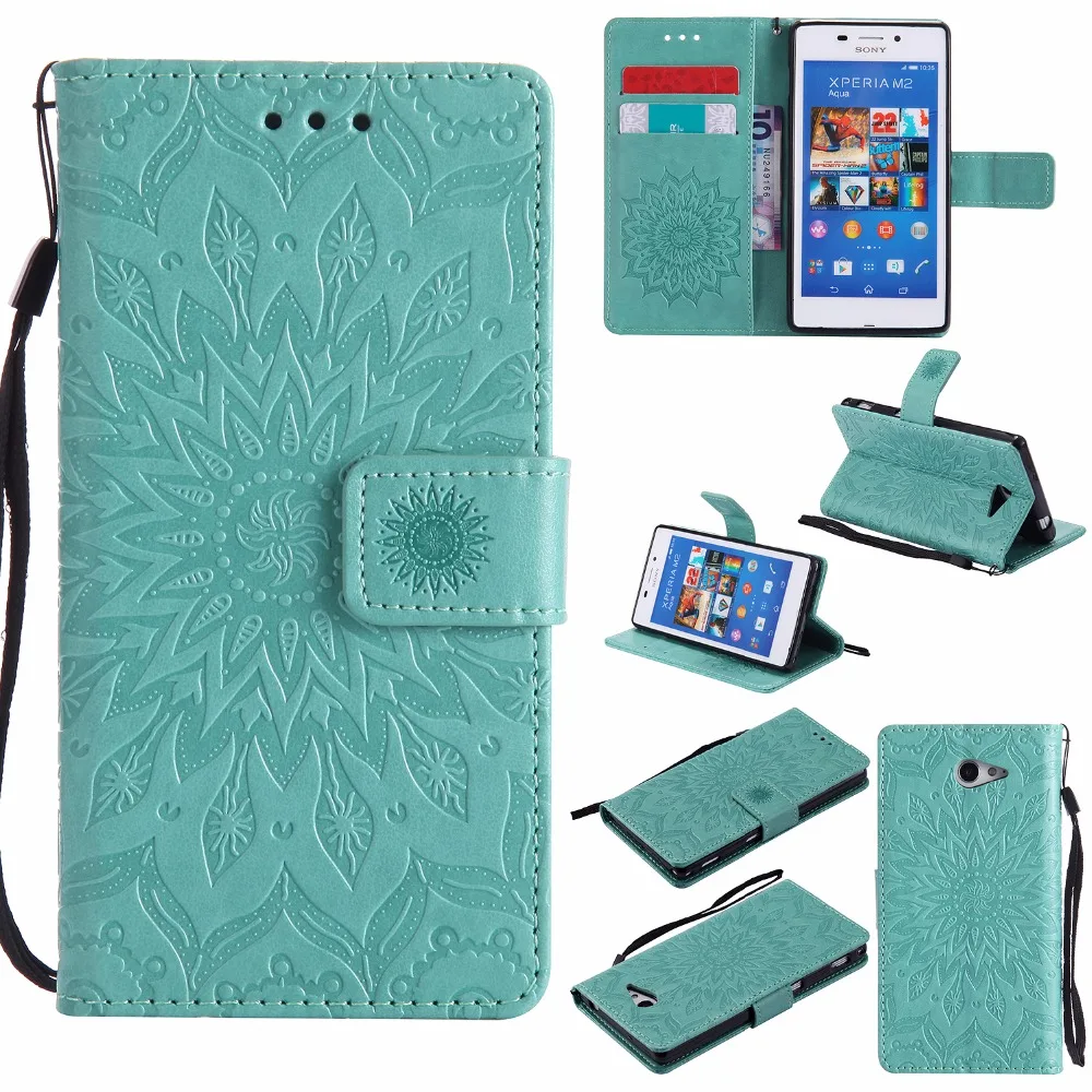 Чехол для Sony eXperia Xperia M2 S50H D2302 D2303 D2305 D2306 чехол funda с подставкой и держателем карт |