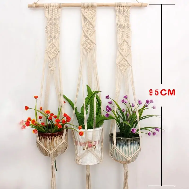 Настенная корзина ручной вязки для помещений и улицы|macrame plant hanger|plant hangermacrame |
