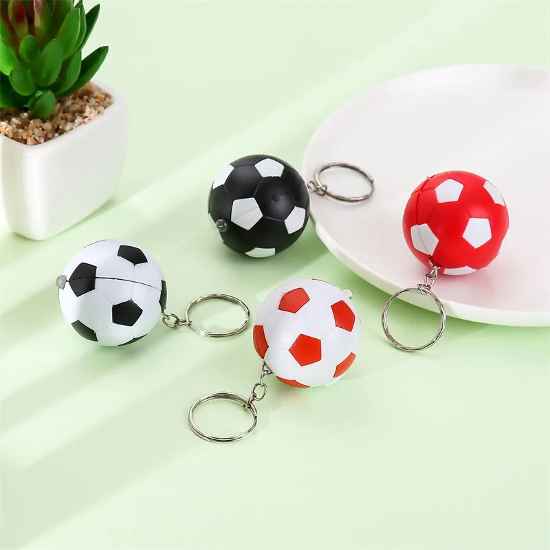 1pc Party Favors and Gifts LED Lights Football Soccer Traffic Light Keychain Key Ring Personalized Gift Souvenir|Сувениры для