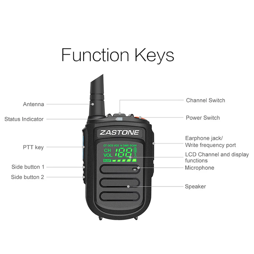 Zastone Mini9 Plus DMR портативная цифровая рация UHF 400-470MHz HF трансивер коммуникатор портативный двухстороннее радио