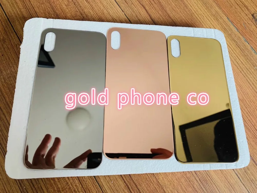 Для iPhone XS Задняя крышка батареи задняя дверь стекло Корпус запасная часть+ клейкая наклейка Черный Белый Золото Платина