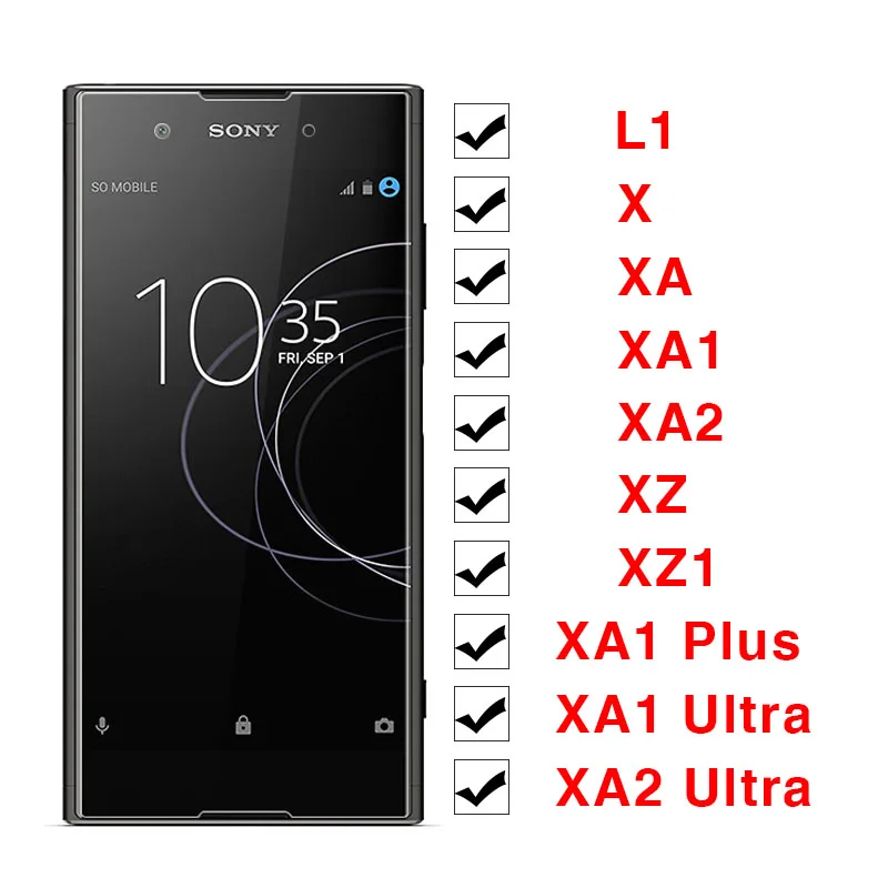 Для Sony Xperia Xa стекло для X L1 Xa1 Plus Xa2 Ultra Xz Xz1 закаленное Защита экрана Защитная