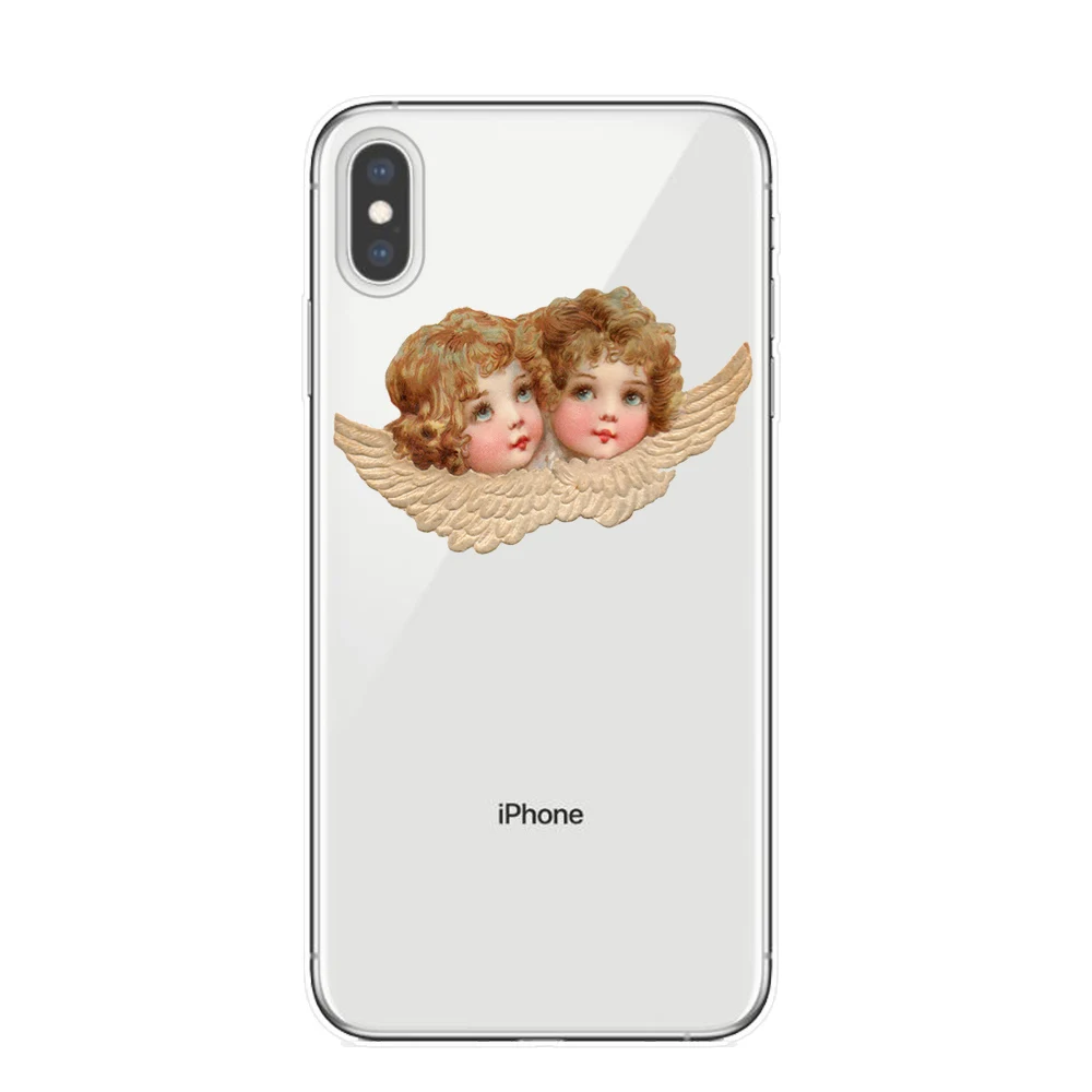 Прозрачный силиконовый чехол для телефона iphone X Xs Xr XsMax 8 8Plus 7 6 6S Plus 5s SE винтажная