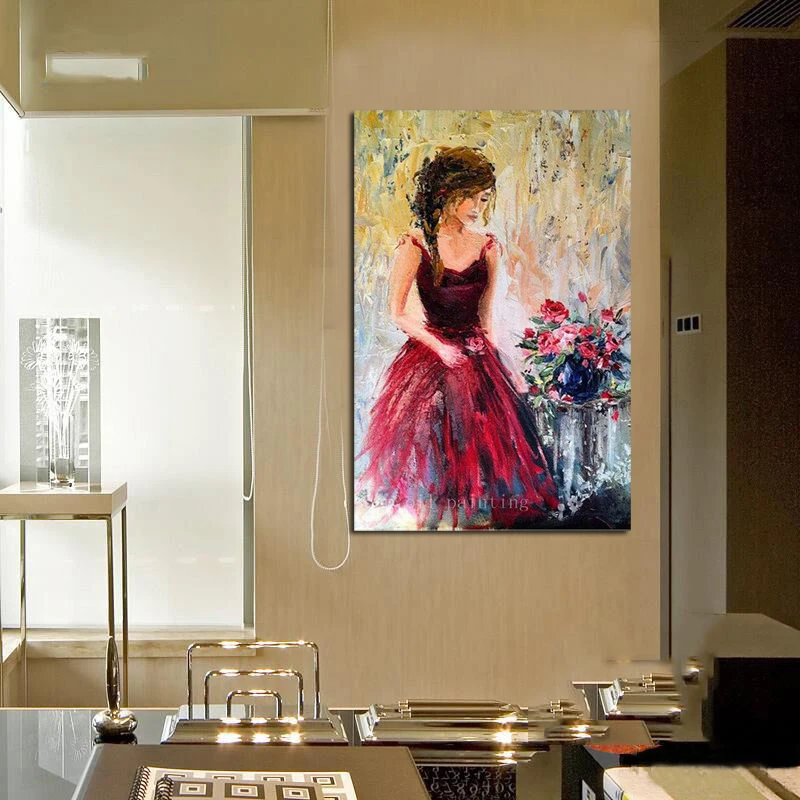 Ручная роспись Современный художественный нож картина маслом романтическая