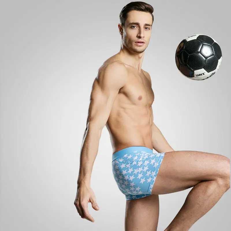 LKBEST 6 шт./партия модные Для мужчин трусы-боксеры с изображением Принт звезды