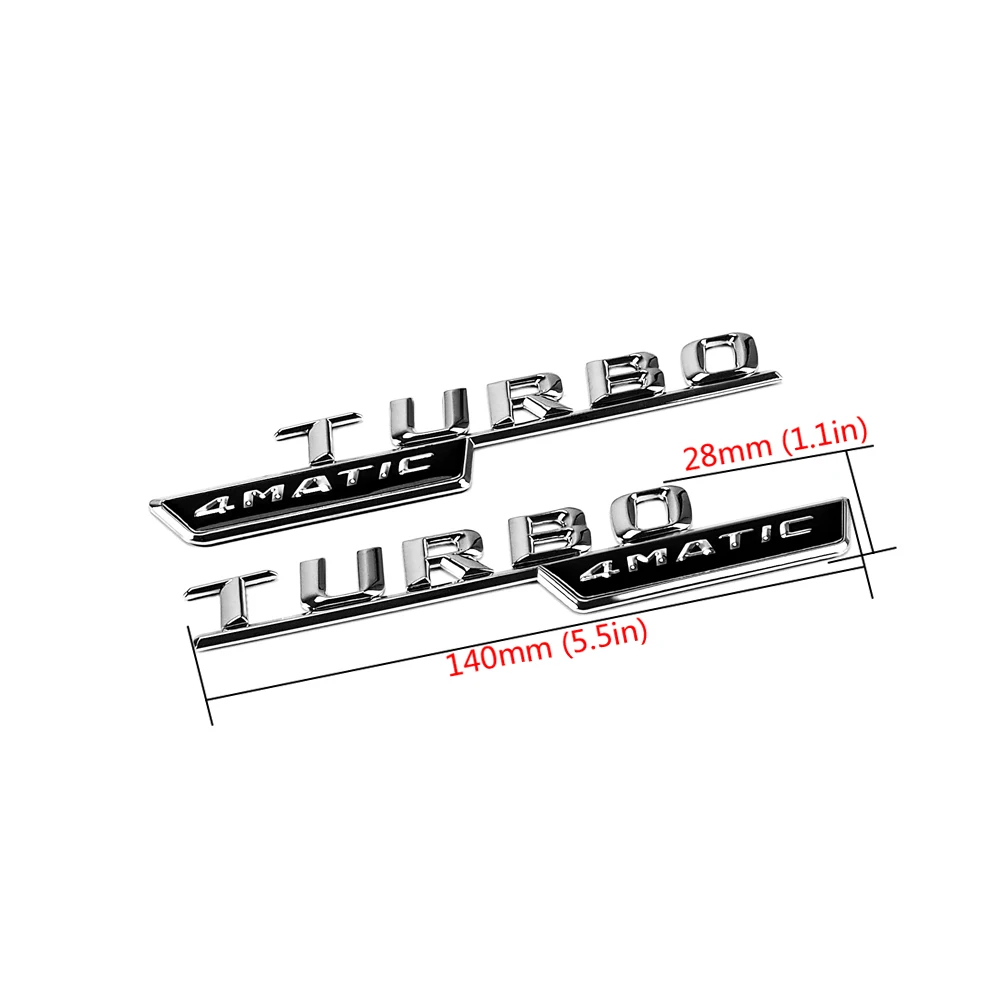 Комплект из 2 предметов 4MATIC TURBO BITURBO эмблема автомобильное крыло отделка Стикеры