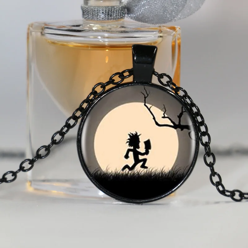 Цепочка с подвеской в виде топора для мужчин и женщин винтажное черное ожерелье