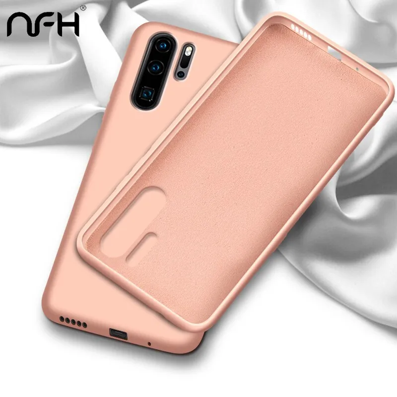 Простой однотонный силиконовый чехол для телефона Huawei P20 P10 P30 Lite Mate 10 20 Pro 20X Case P Smart