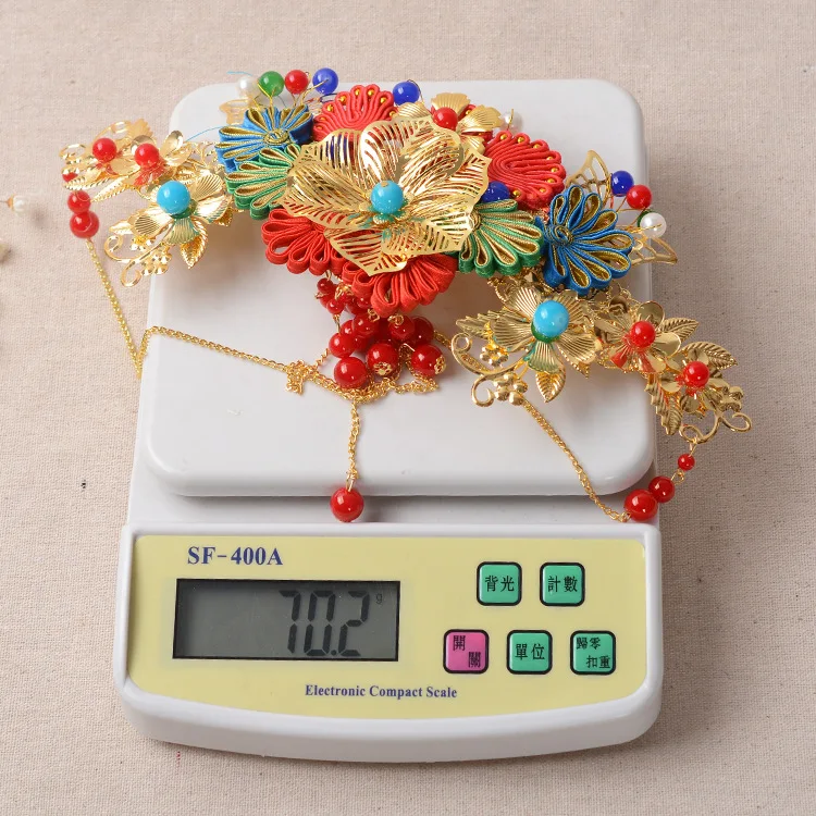 Китайский головной убор невесты костюм коронета с кисточками в народном стиле