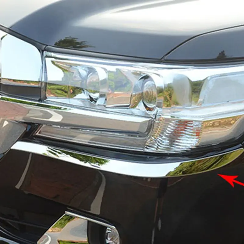 Передняя фара для Toyota Land Cruiser FJ200 2016 2017 ABS Chrome декоративная накладка на веки и