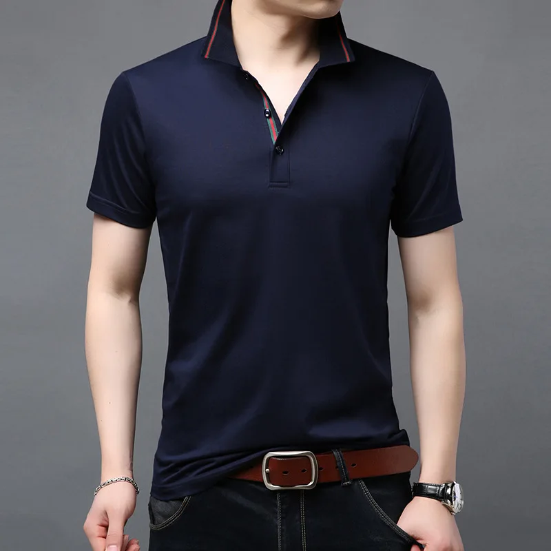 Высококачественные Брендовые мужские рубашки поло Летние повседневные