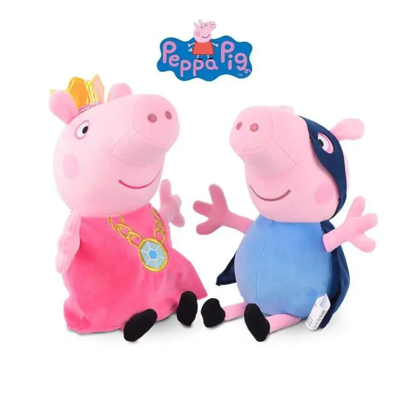 Подлинный Свинка Пеппа 30 см Плюшевые игрушки принцесса Peppa герой Джордж мягкие