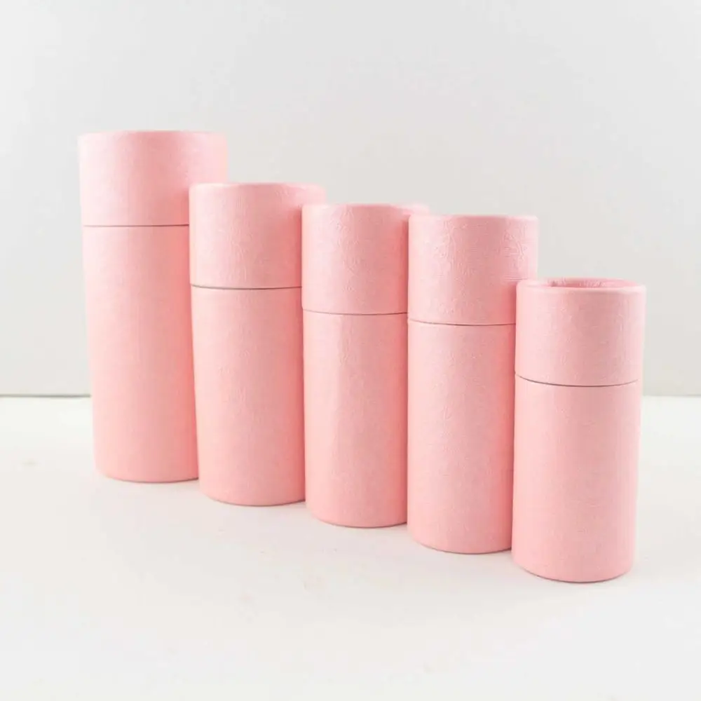 Pink 20 шт Бутылка Эфирного Масла Упаковочная Коробка Подарочная бумажная трубка упаковочная коробка с крышкой круглые бумажные картонные коробки - Цвет: Pink
