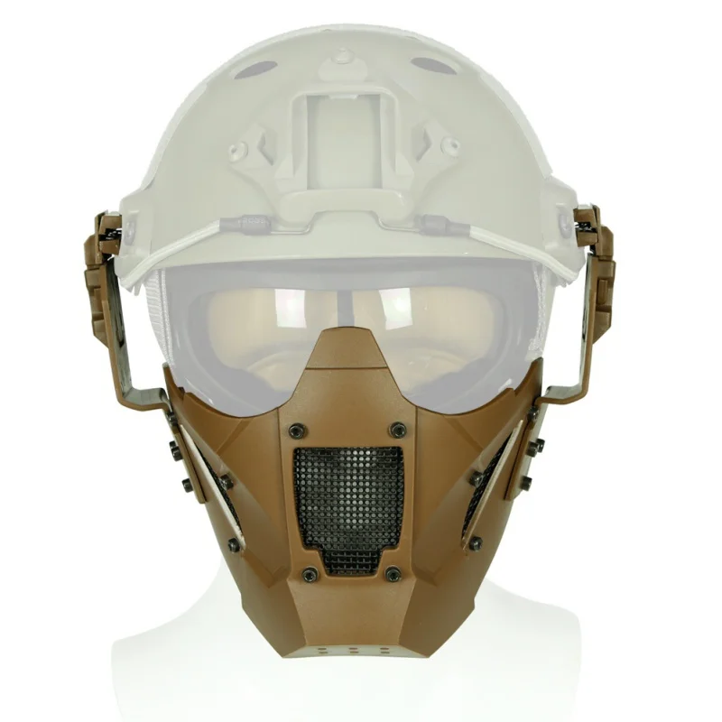 Airsoft сталь Сетки Маска Тактический Половина уход за кожей лица быстро шлем Нижняя защитная маска для лица дышащий регулируемый 3 цвета доступны