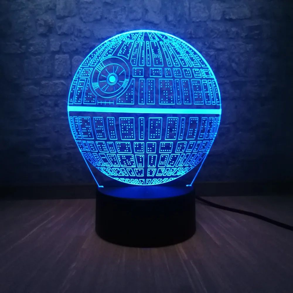 Звездные войны Звезда смерти DS-1 платформа конечное оружие 3D LED многоцветная