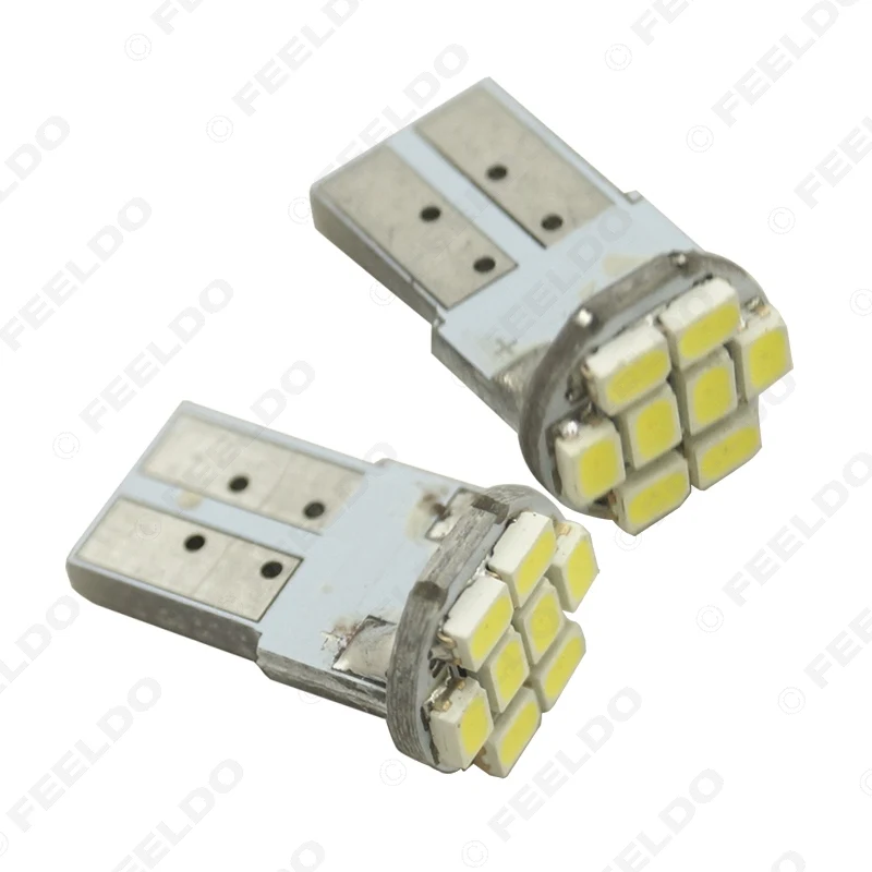 FEELDO 2 шт. мощность белый светильник 10 194 168 1206/3528 8SMD Wdege Автомобильные Боковые