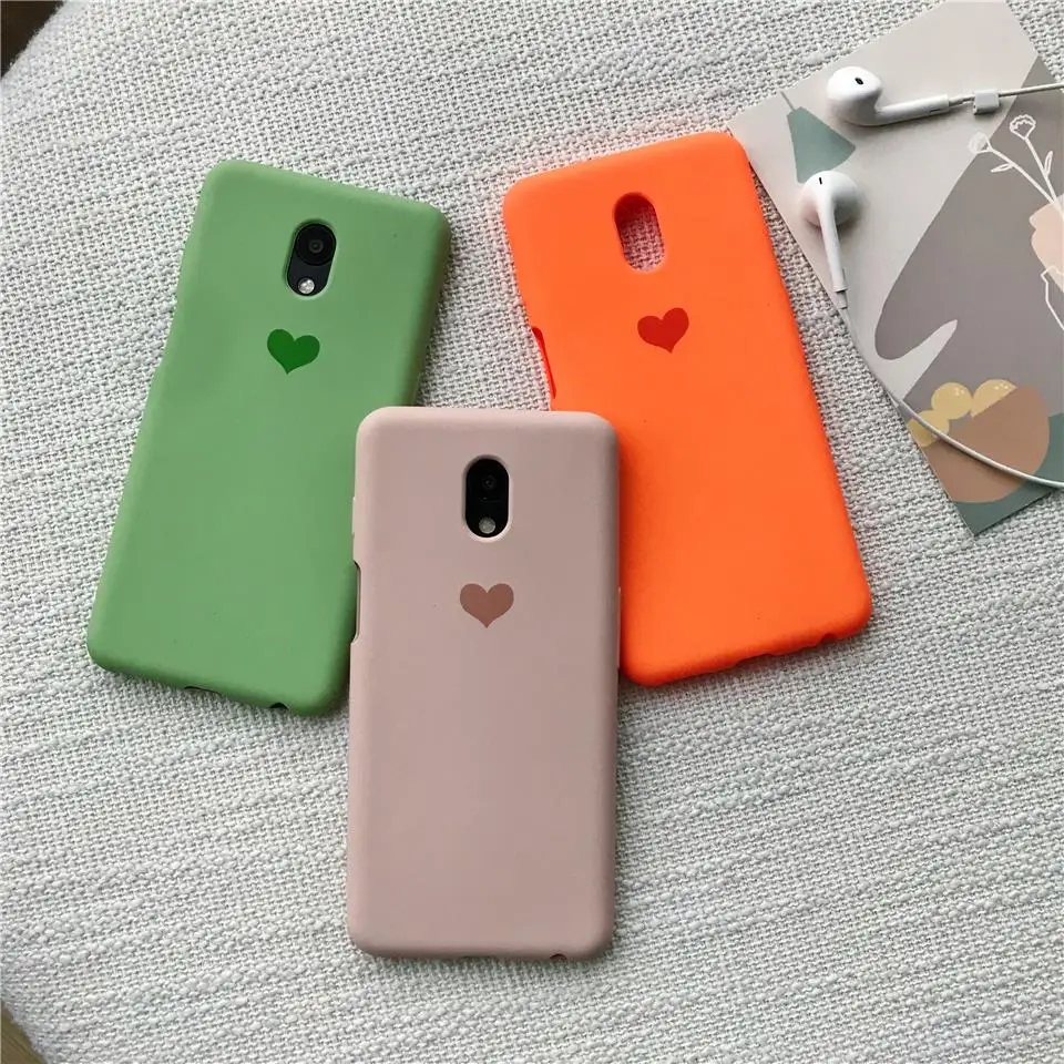 Милый матовый чехол с сердечком и текстурой песка для Meizu M6S M5S M5 M3S M3 Note мягкий