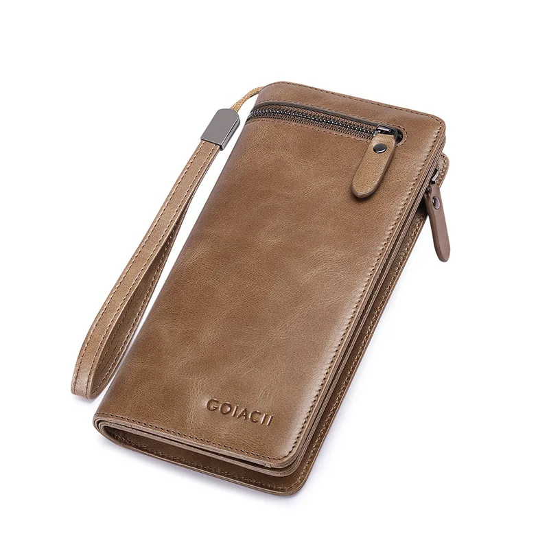 Falan Mule мужской кошелек классический длинный держатель для карт из натуральной