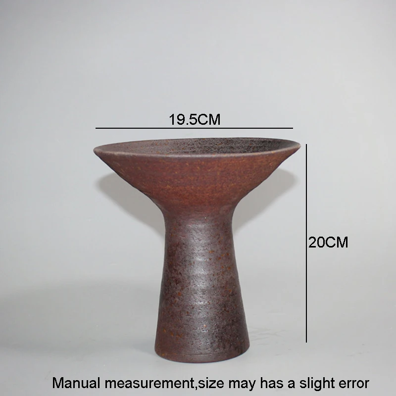 Zen японский стиль винтажная ручная работа грубая керамика цветочный горшок ваза