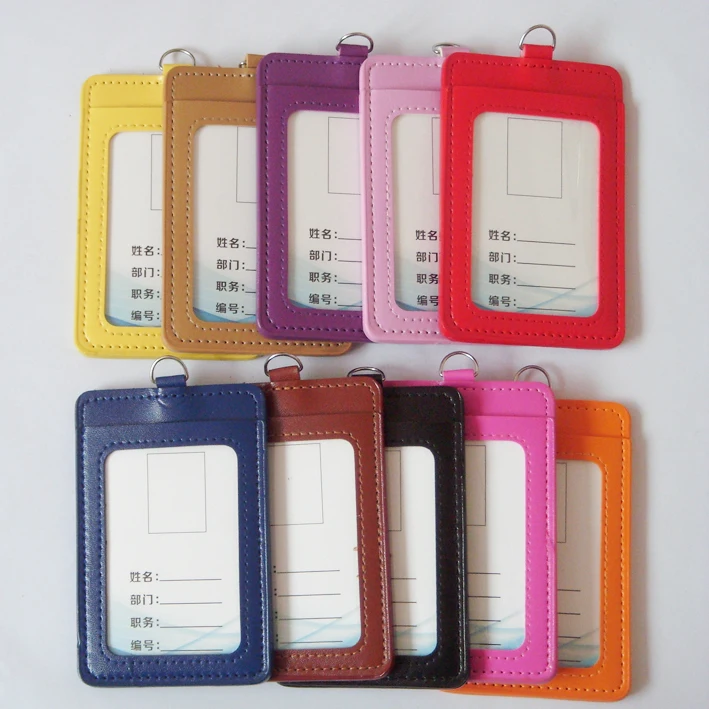Модный кожаный держатель для удостоверения личности лицензирования ожерелье с