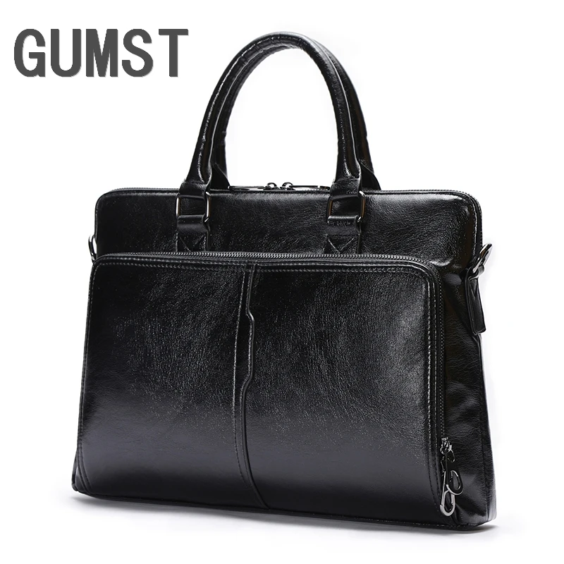 Портфель GUMST мужской кожаный Классическая сумочка тоут модный чемоданчик для