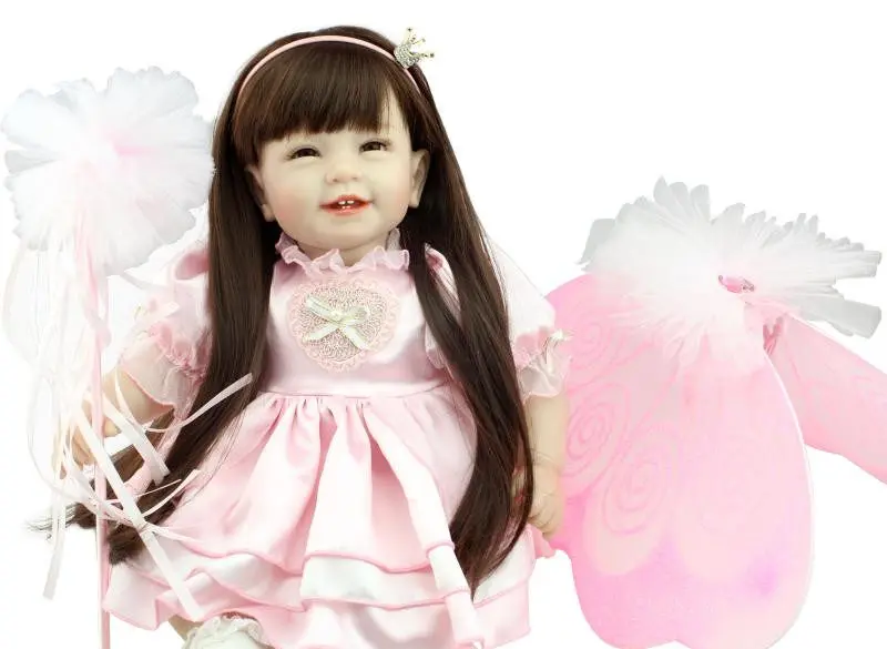 55 см бабочка крыло Reborn Baby Doll Мягкие силиконовые Adora младенец Reborn сладкий живой Bebe девочка игрушки как подарок для девочек игрушки Boneca